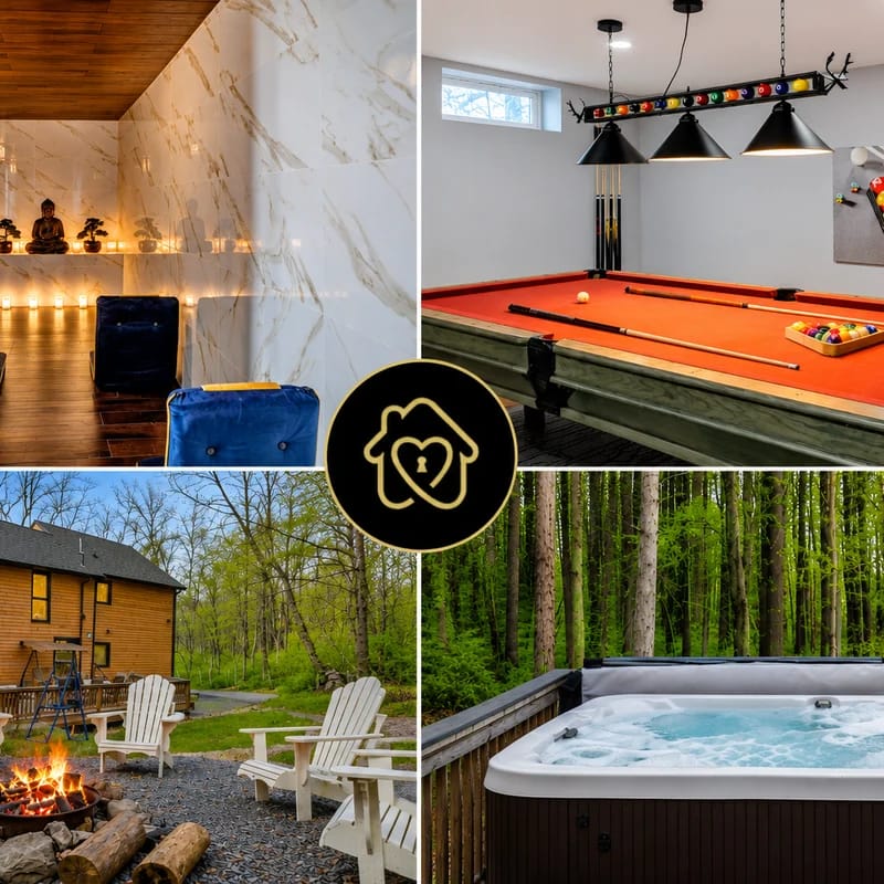 Sleeps 24 Luxury Sauna Hot tub Zen Room Game Room